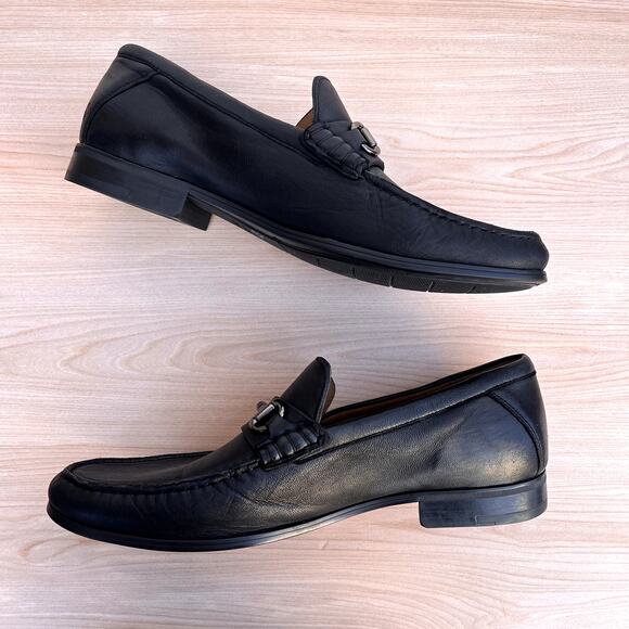 Johnston & Murphy Men's Black Baldwin Horse bit Sheepskin loafers, Size 11.5 - Picture 3 of 11